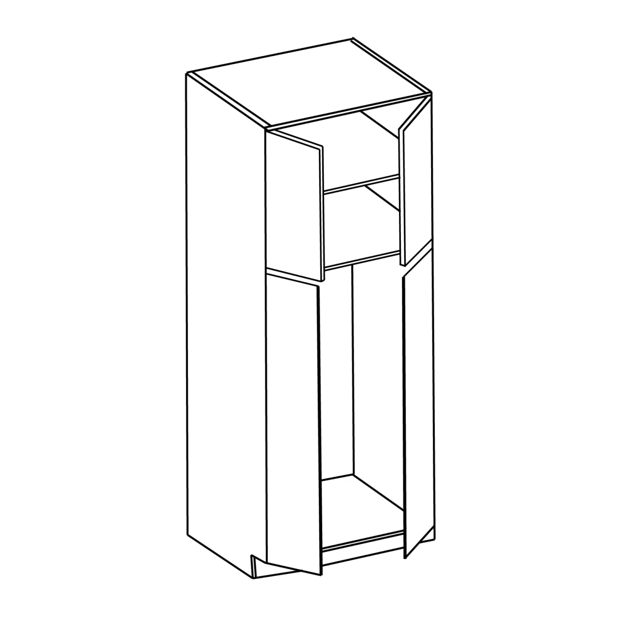 Bonita utility cabinet line drawing